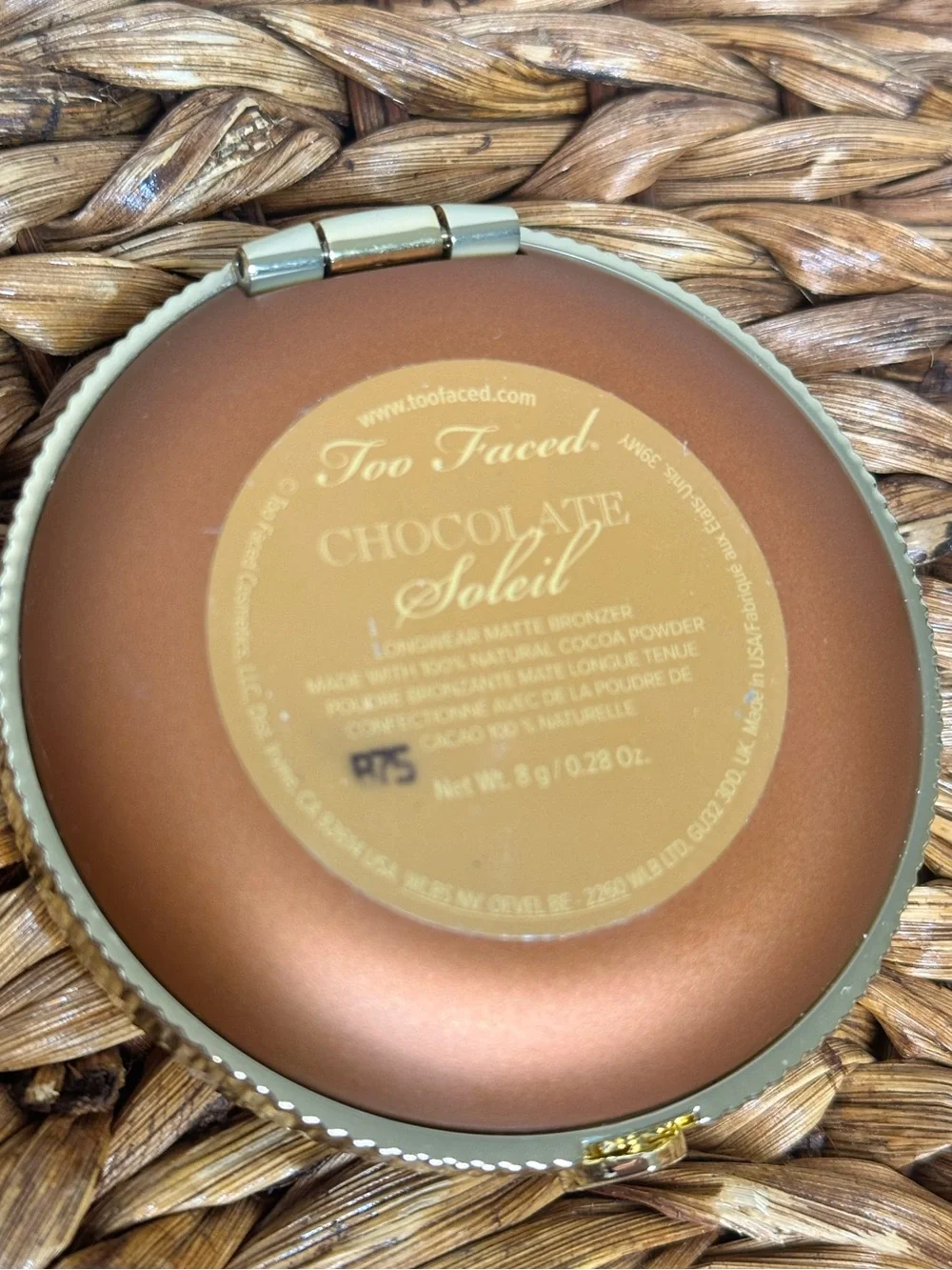 New without box Too Faced Chocolate Soleil Matte Bronzer shade Chocolate Matte
